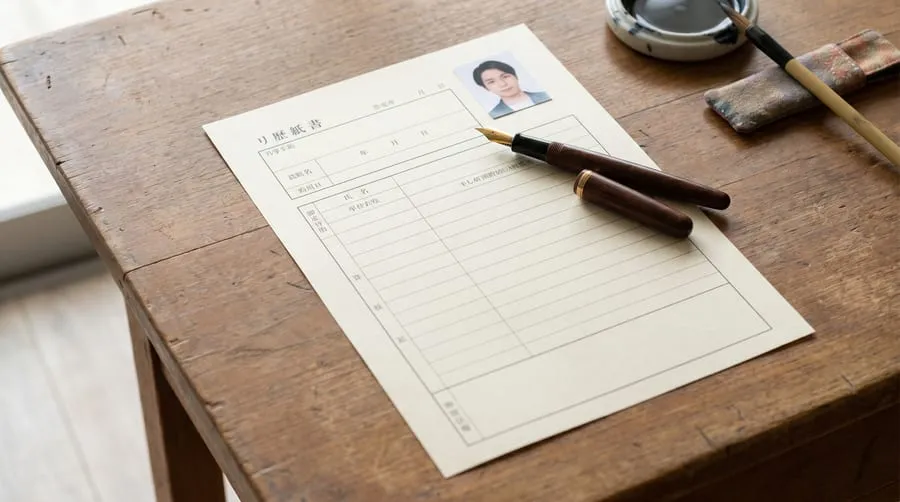 Japanese rirekisho resume form template